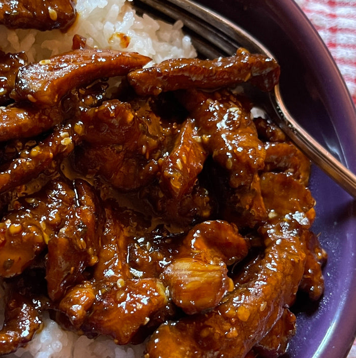 Sticky Korean Orange Pork